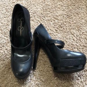 Mary Jane style platform stilletos